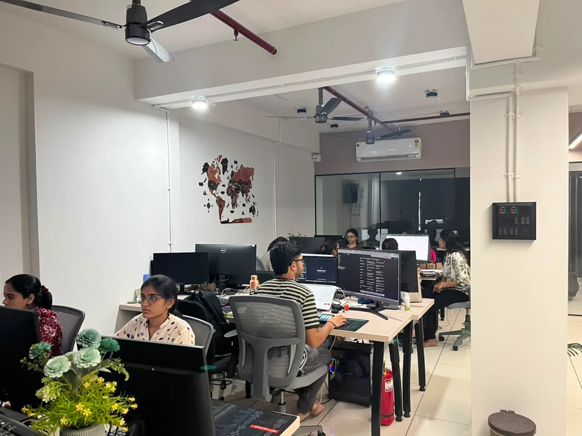 The team at work in the Surat office